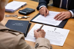 Signature de documents bancaires pour régler les frais d’obsèques avec le compte du défunt