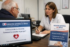 Consultation du registre national des refus par un professionnel de santé dans un établissement hospitalier